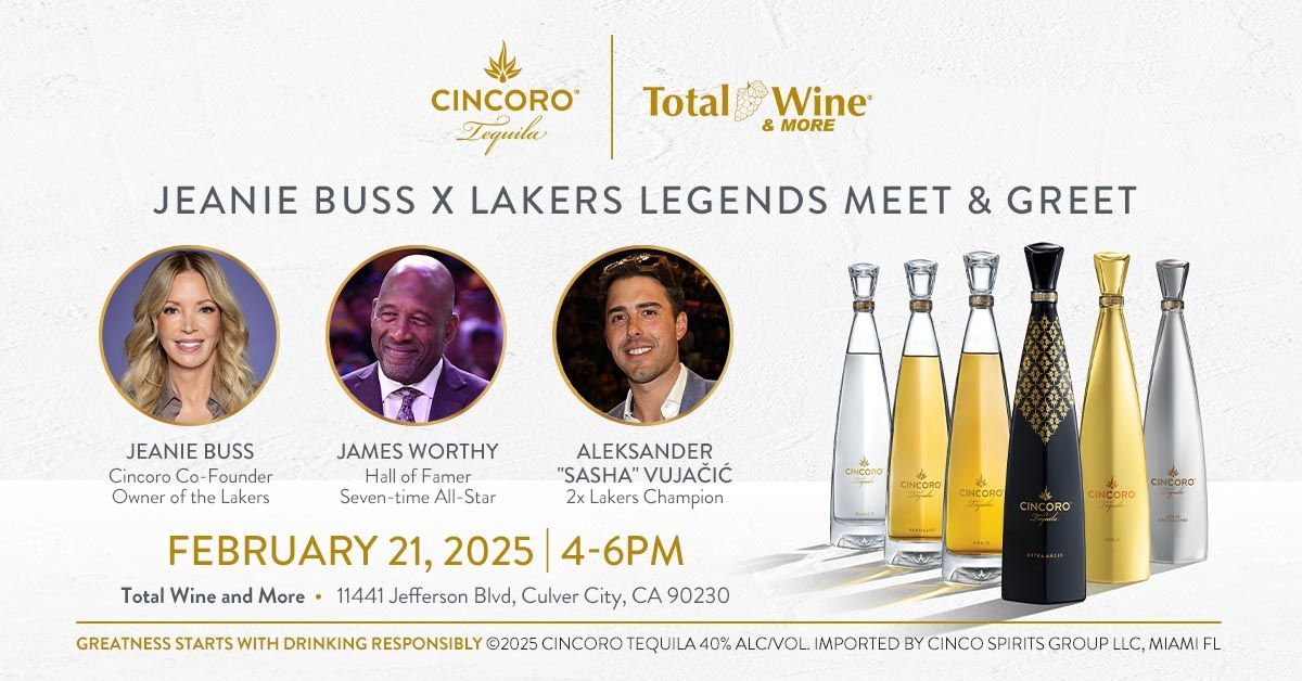 Jeanie Buss, James Worthy & Aleksander "Sasha" Vuja\u010di\u0107 x Cincoro Meet & Greet