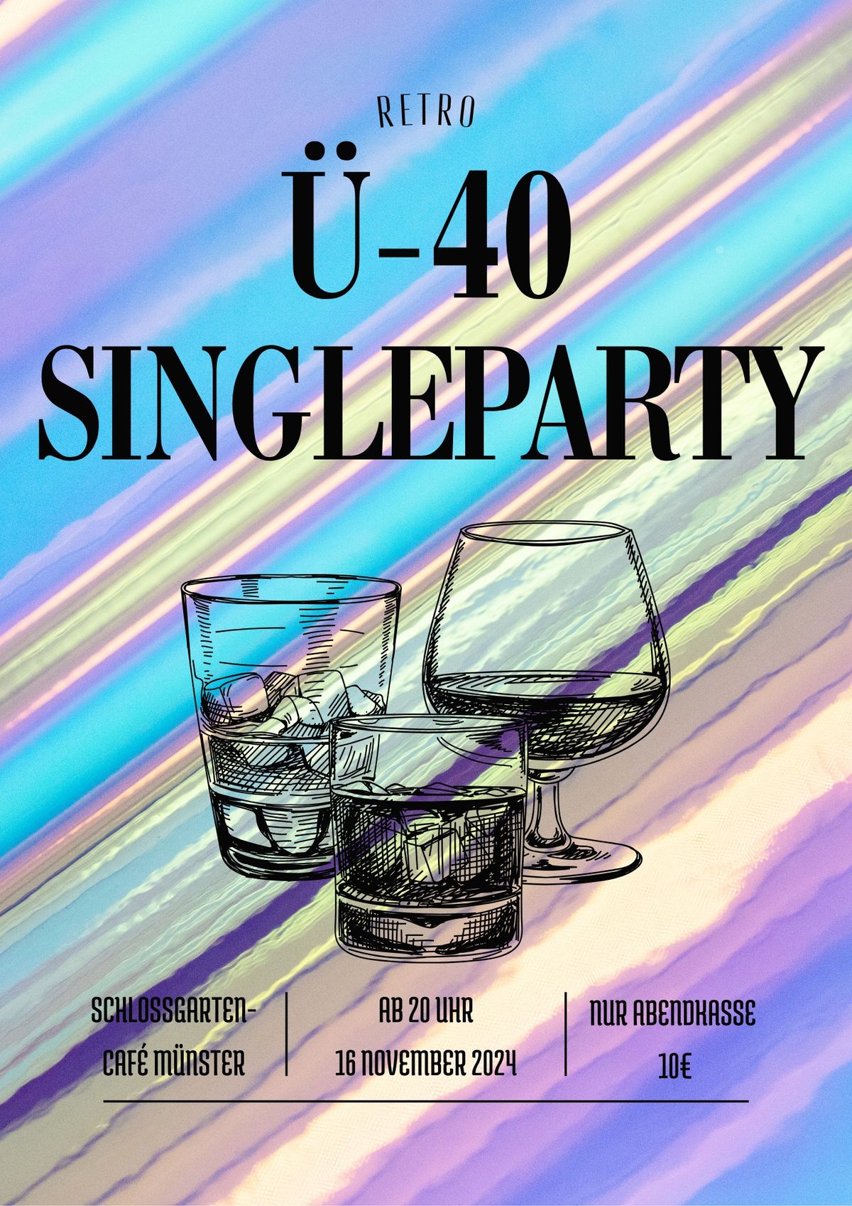 \u00dc40 Retro Singleparty -NEU-