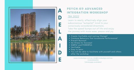 TBA 2022 Adelaide, Advanced Integration Workshop