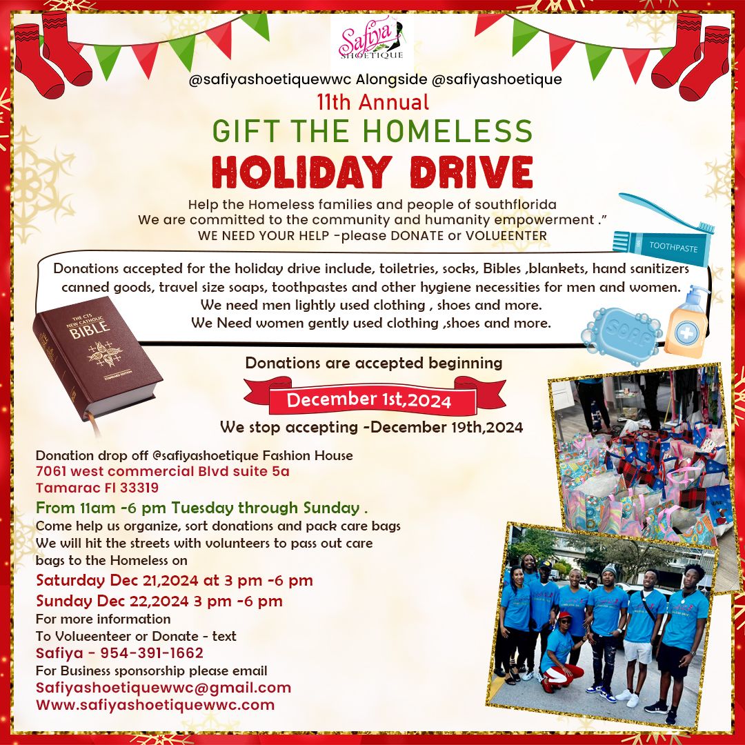 GIFT THE HOMELESS  11TH ANNUAL HOLIDAY DRIVE 