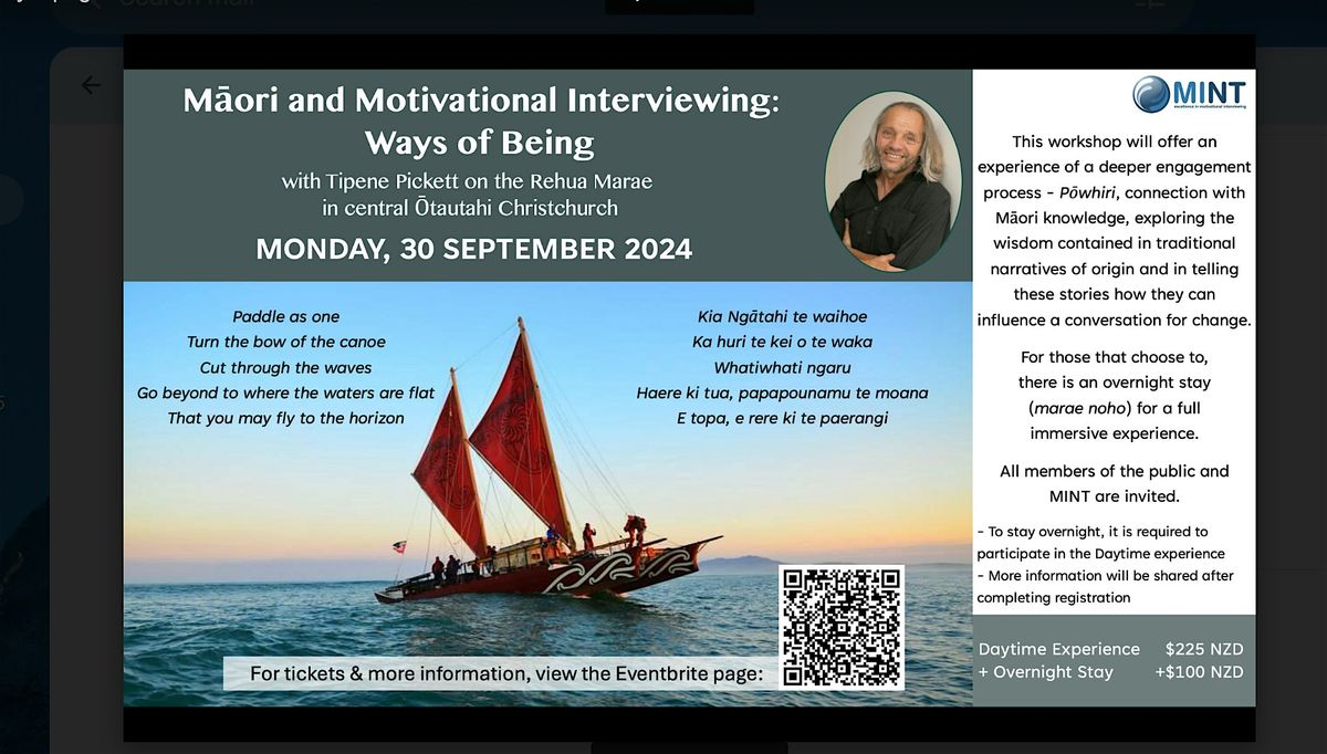 Maori and Motivational Interviewing: Ways of Being @ Rehua Marae