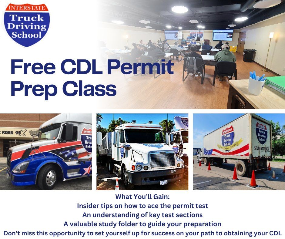 Let\u2019s Get That Permit! \ud83d\ude9bFREE 90 MIN CDL PERMIT PREP CLASS 