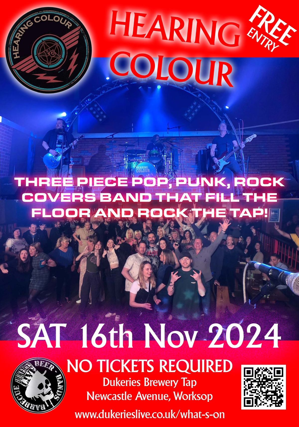 FREE ENTRY | HEARING COLOUR | Pop, Punk & Rock Covers