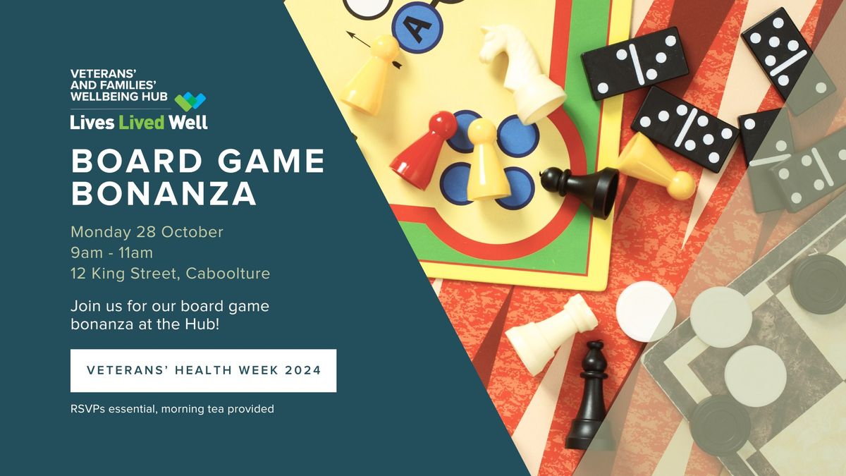 Board game bonanza at the Hub - Veterans' Health Week 2024