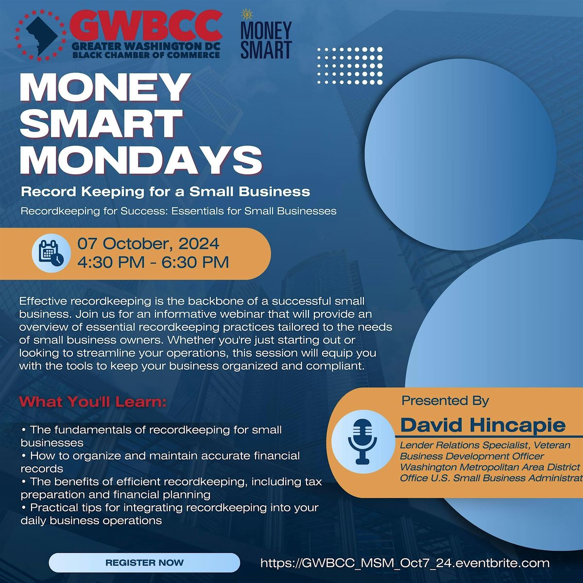 GWBCC Money Smart Monday: Recordkeeping for Success