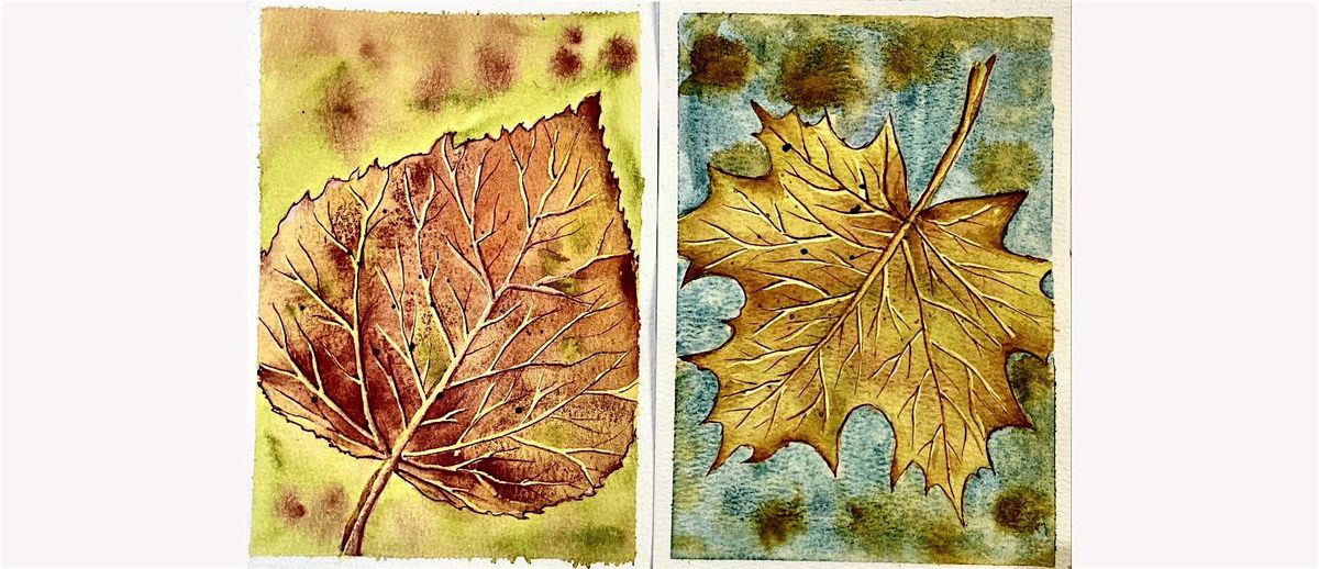 LAURIE'S MINI WATERCOLOR WORKSHOP 2-FALL LEAVES,SUN 11-1:30PM, SEPT.22