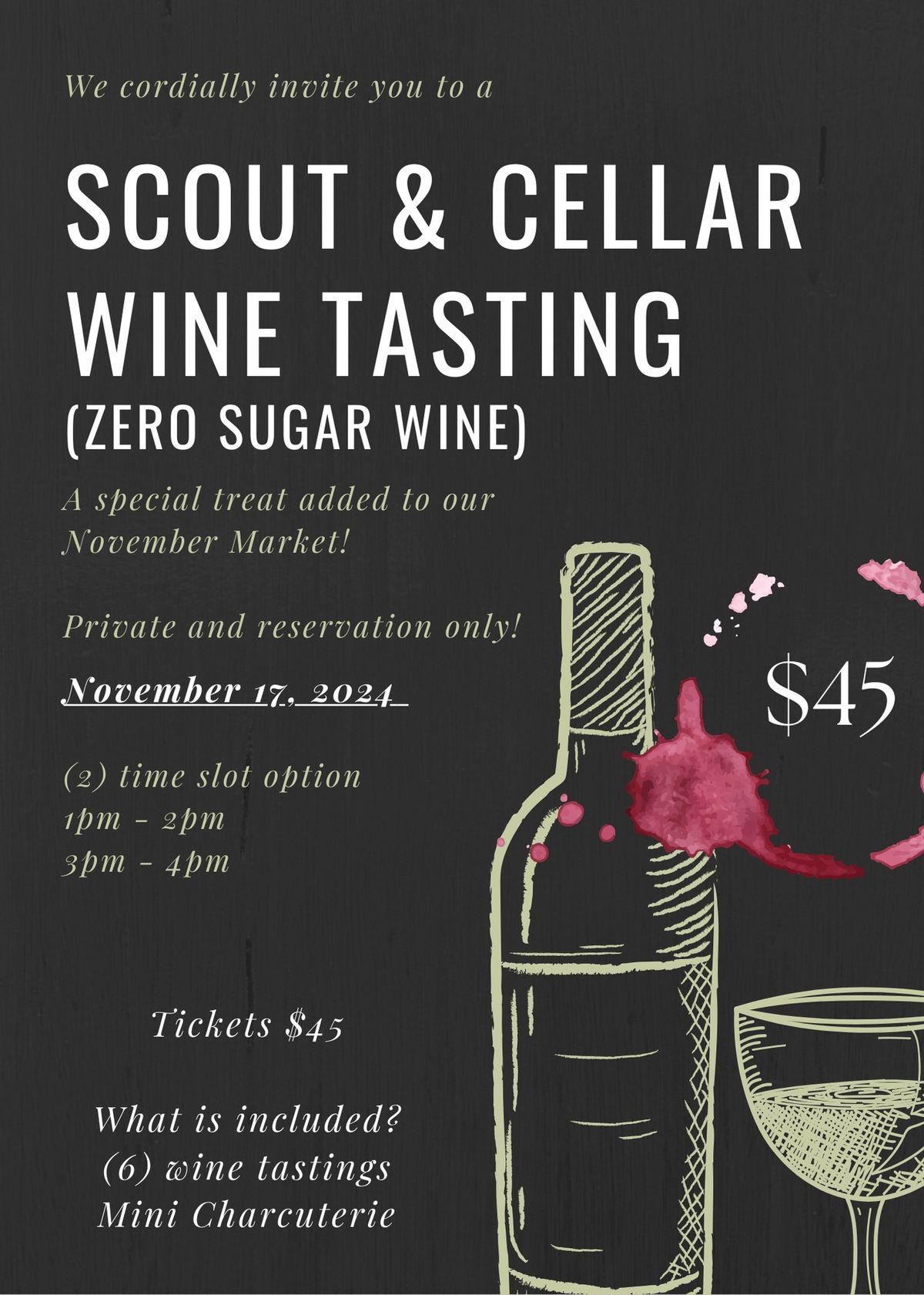 Scout and Cellar Wine Tasting