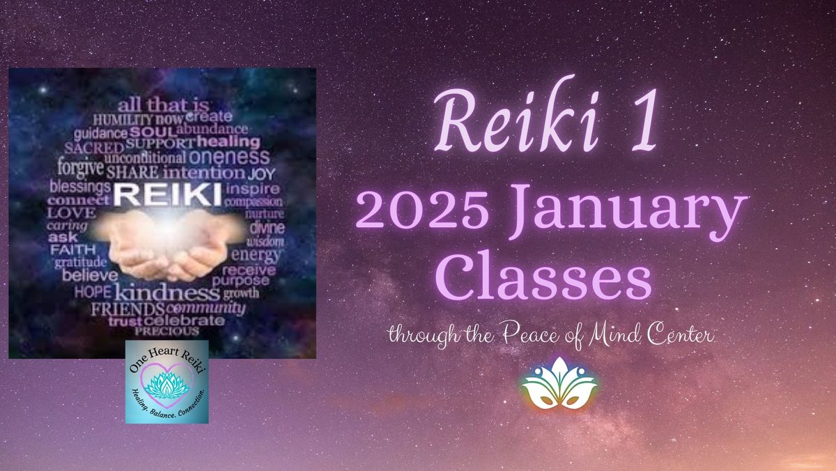 Reiki One Classes, January 2025 with Adrienne Smith, RMT