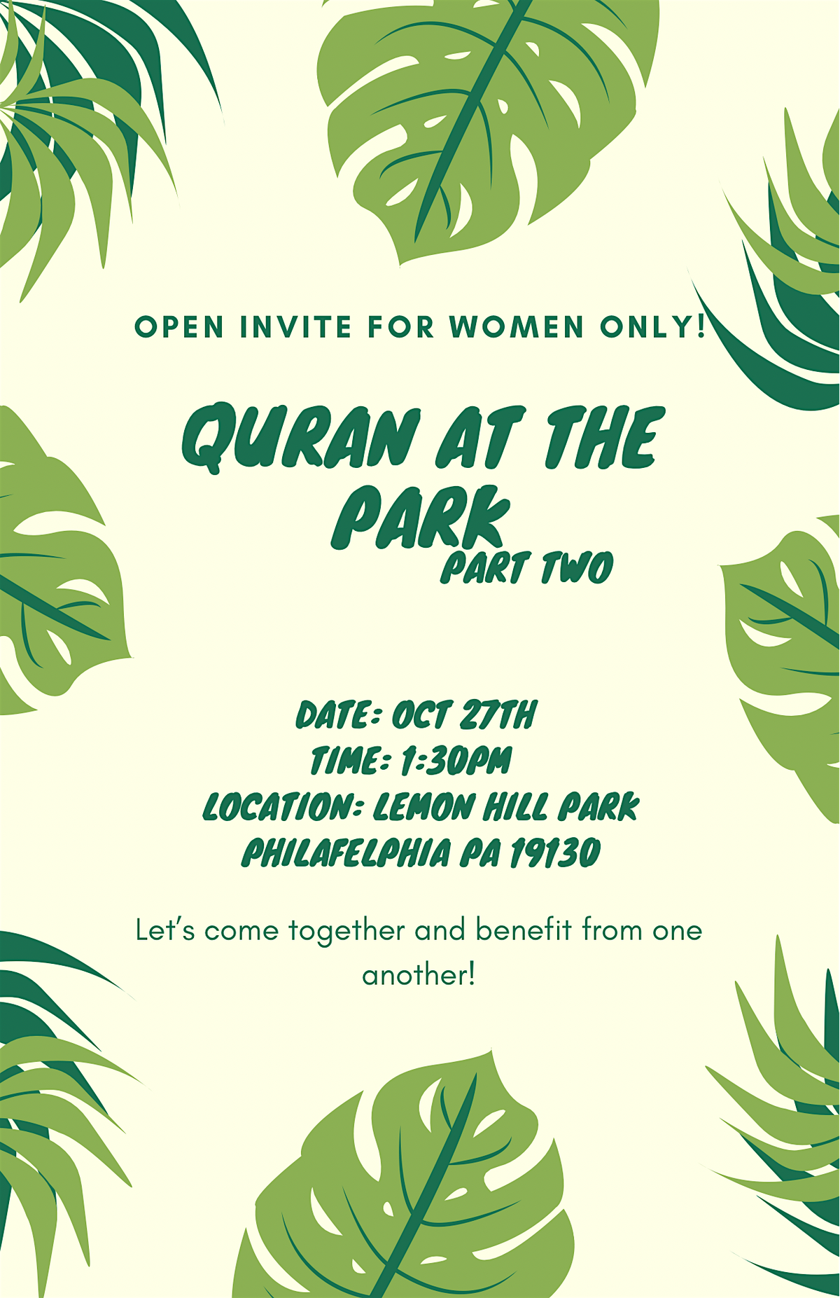 Quran at the park