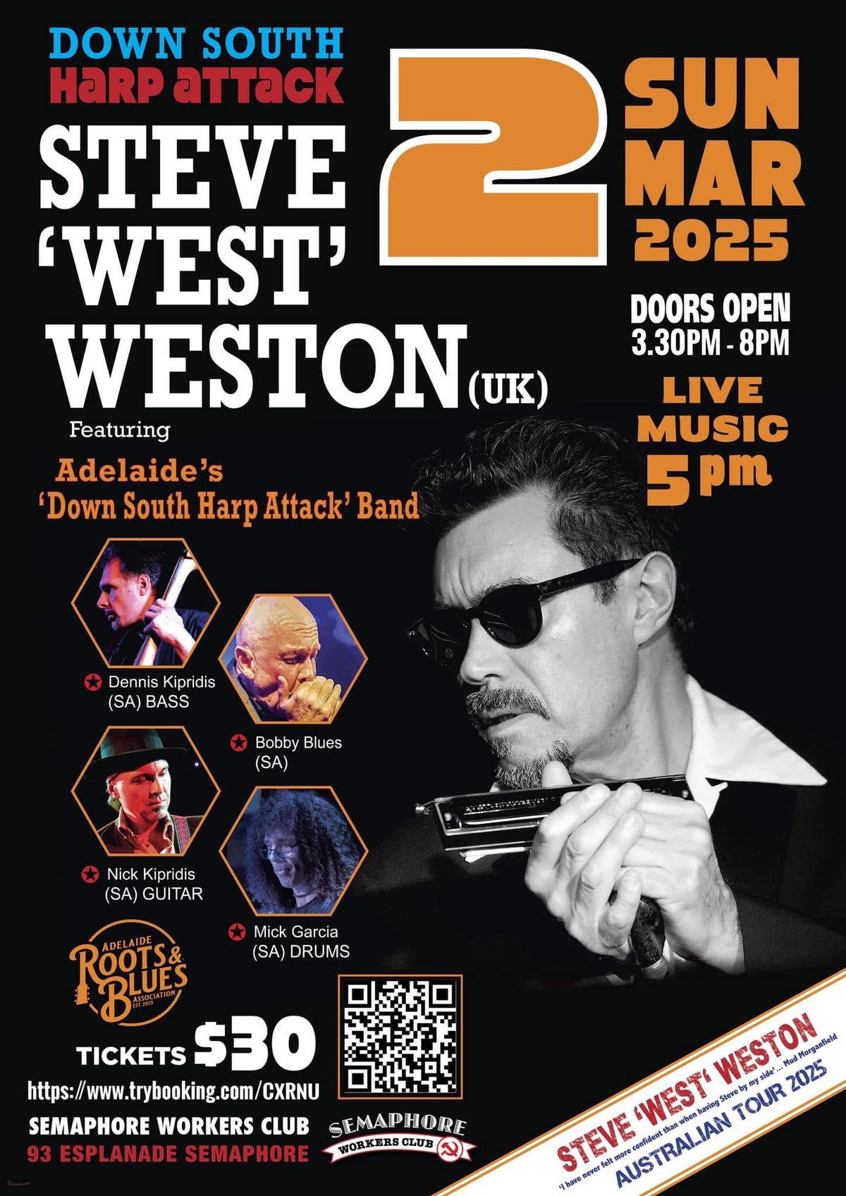 STEVE \u2018WEST\u2019 WESTON (UK) - Deep South Harp Attack Band