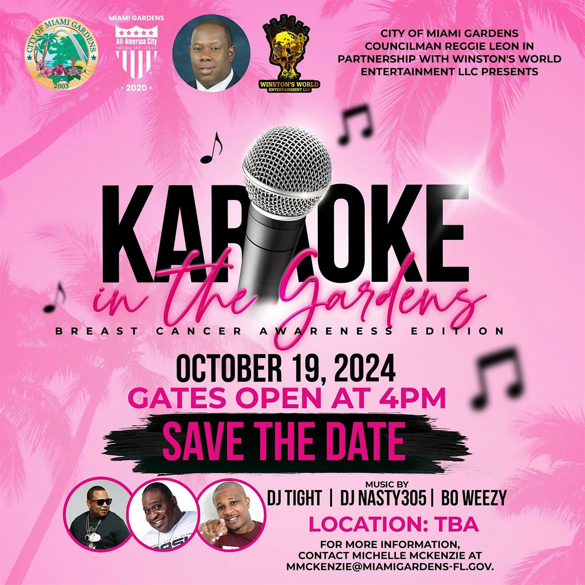 Karaoke in the Gardens: Breast Cancer Awareness Edition