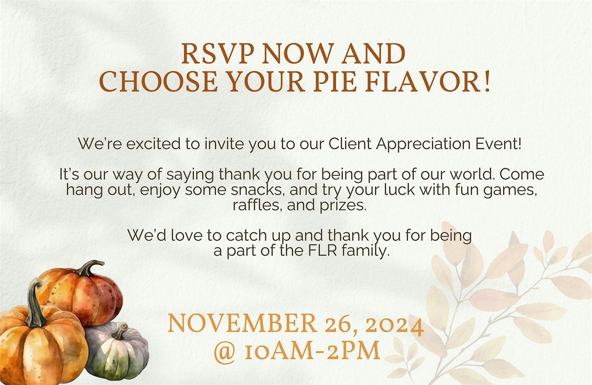 Florida Lifestyle Realty Pie Party 2024 - For Our VIP Clients