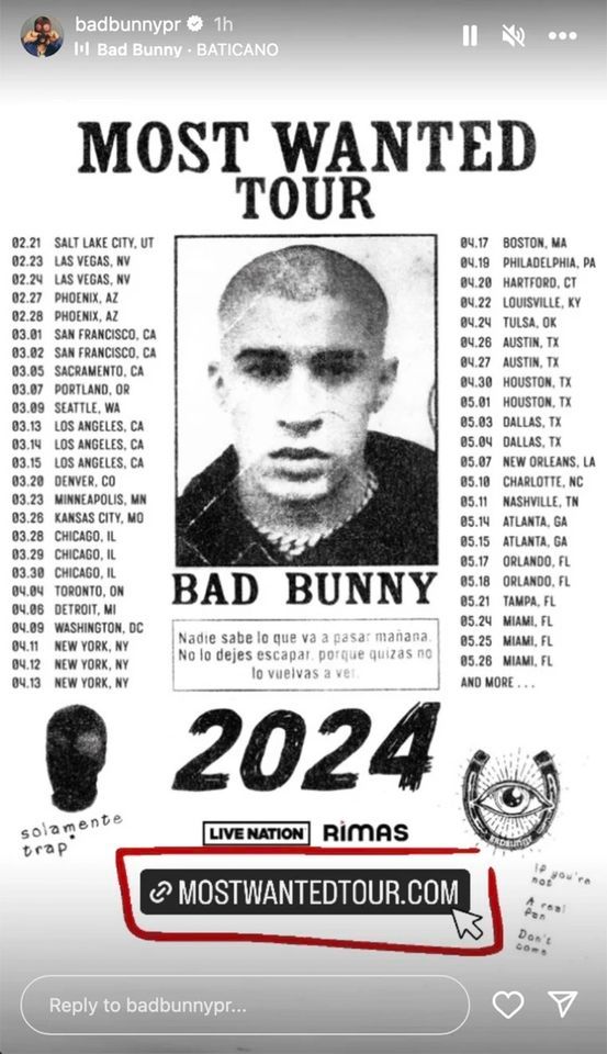 Most Wanted Tour, Bad Bunny. Moody center Austin Tx
