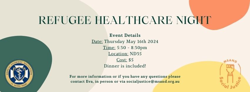 MSAND presents: Refugee Healthcare Night 2024