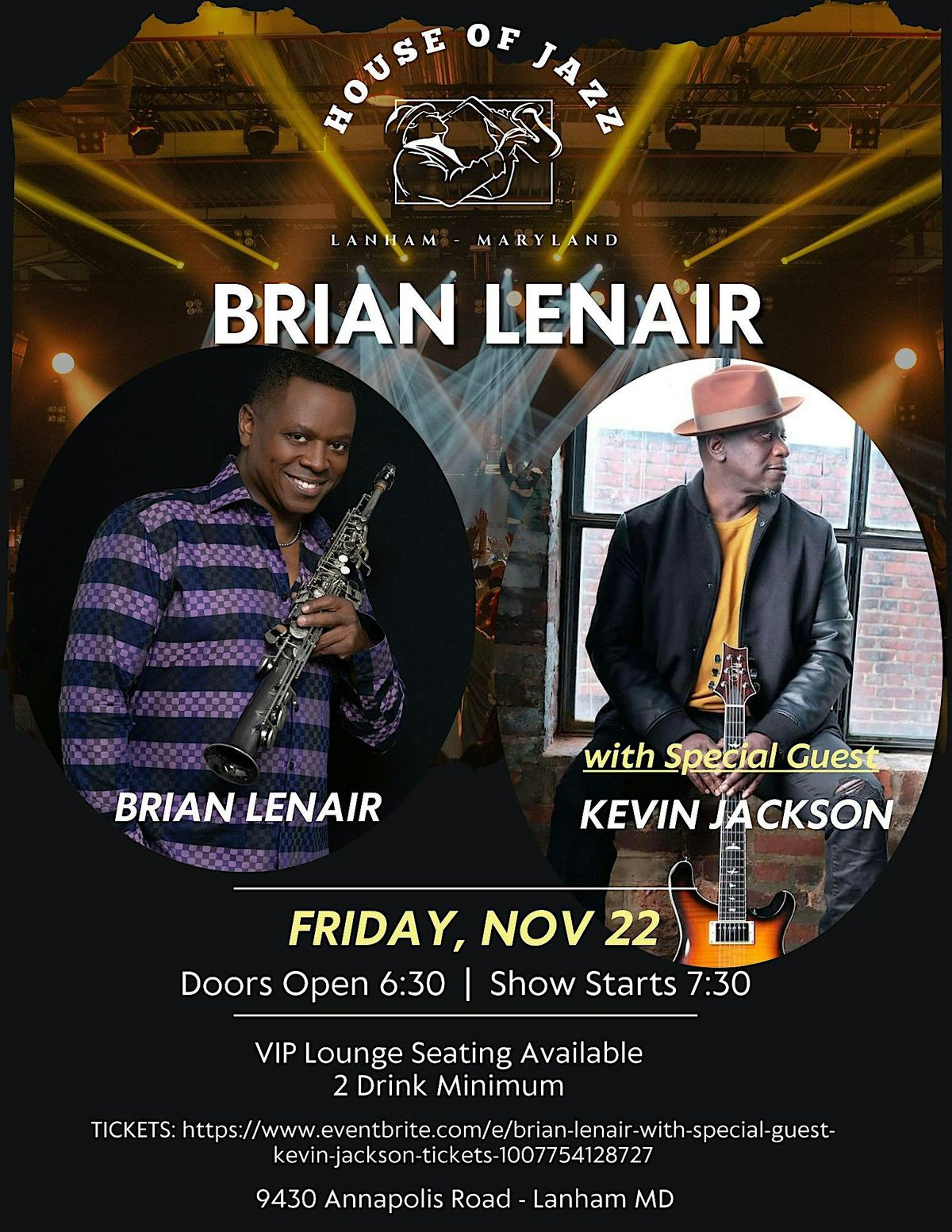 Brian Lenair with Special Guest Kevin Jackson