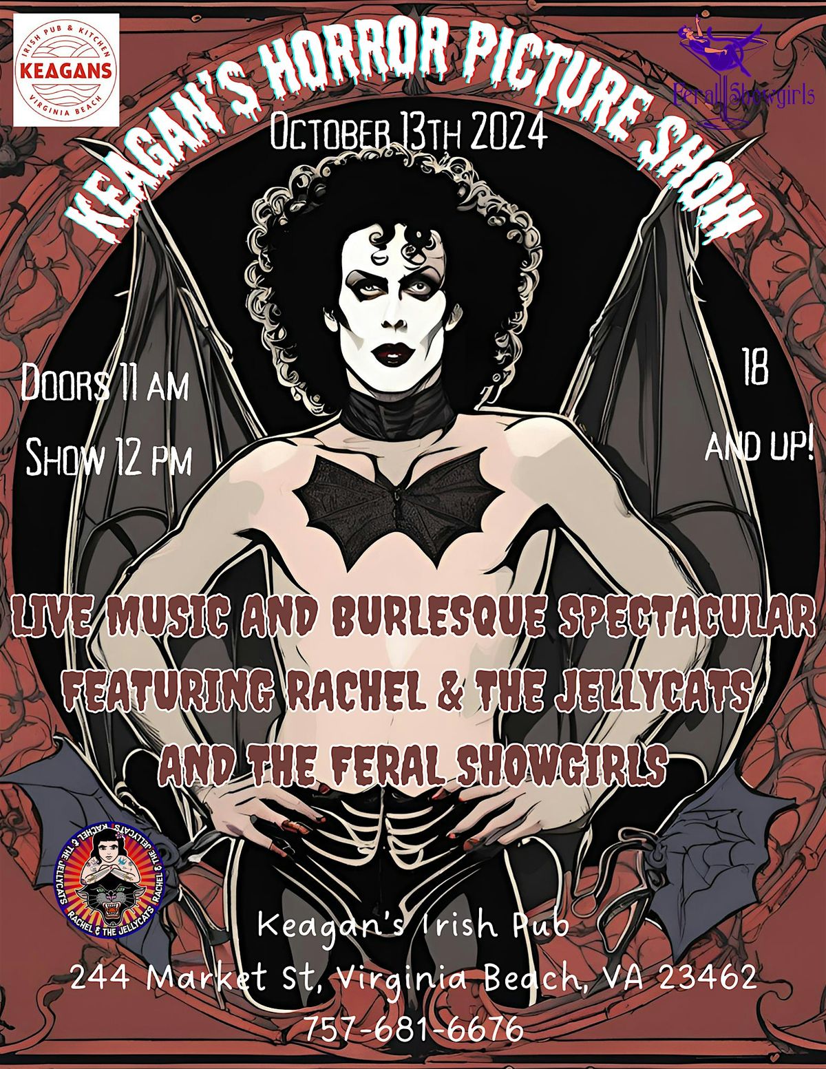 Keagan's Horror Picture Show! Live Music and Burlesque Brunch Spectacular!