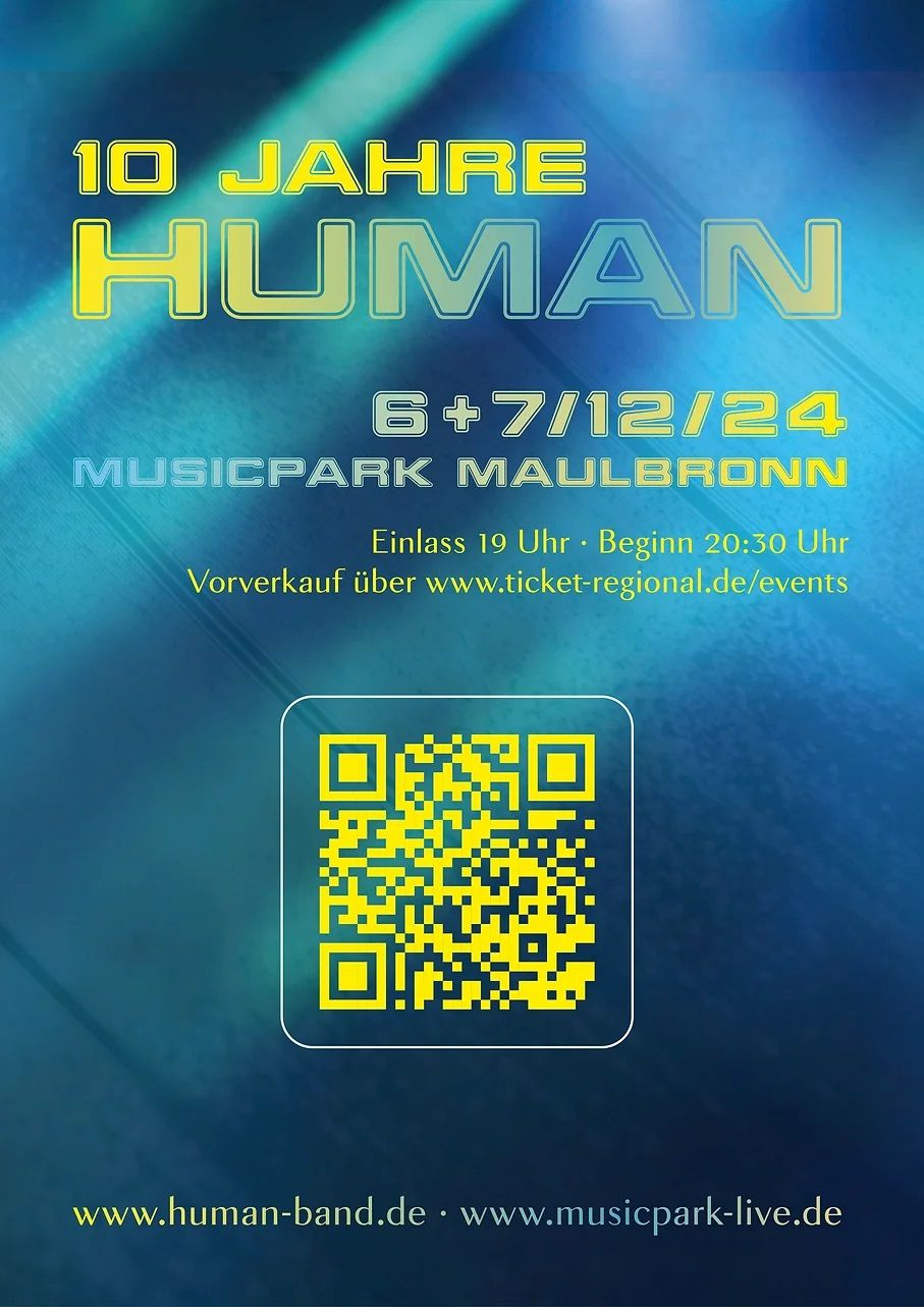 10 Jahre Human.....  Gro\u00dfes Jubil\u00e4ums Doppelkonzert   Freitag und Samstag