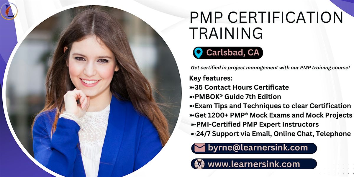 Confirmed PMP exam prep workshop in Carlsbad, CA