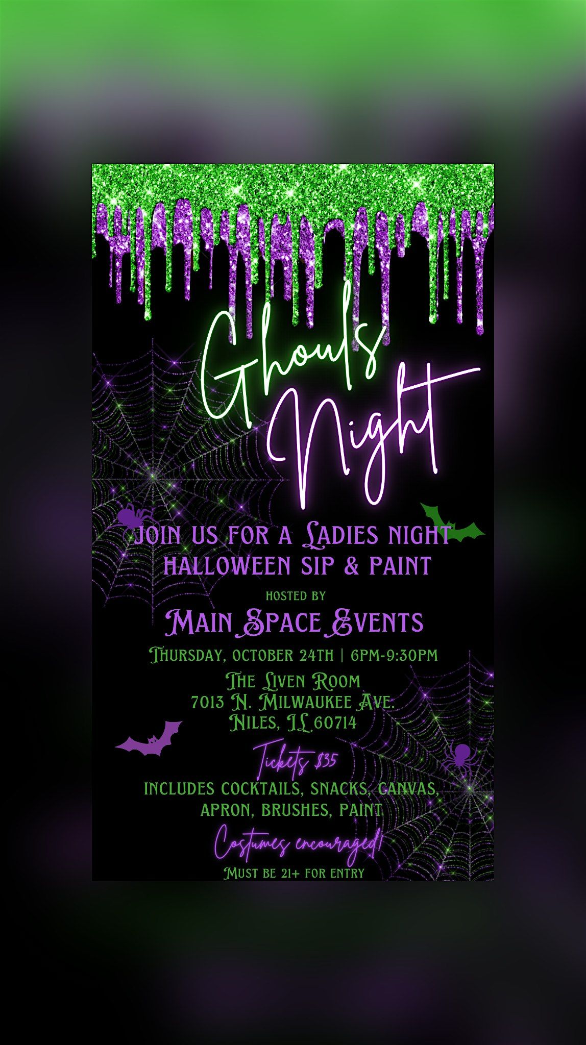 Ghouls Night Halloween Sip & Paint