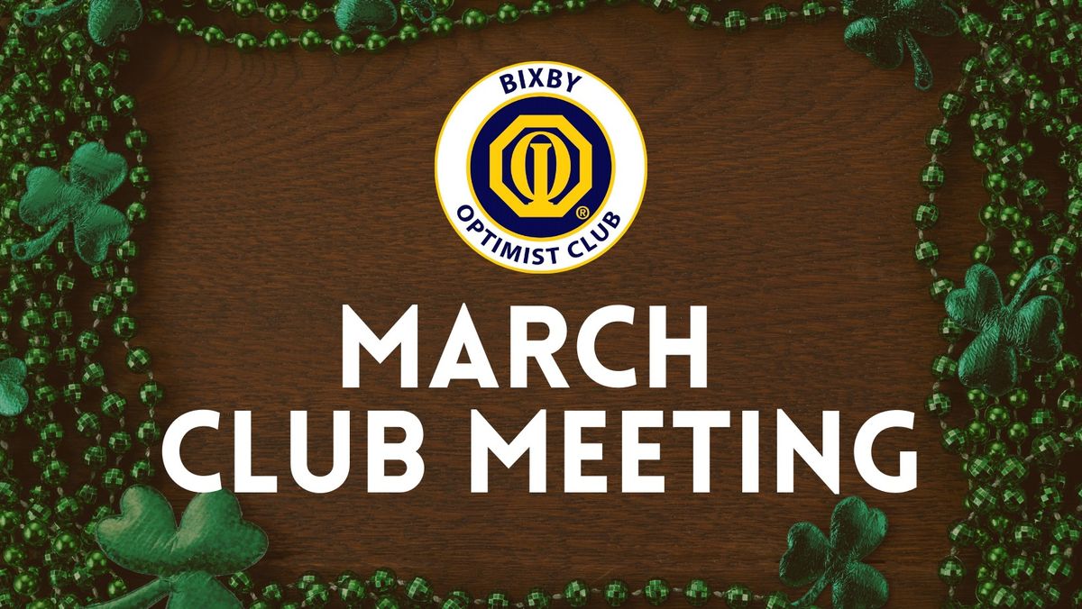 March Optimist Club Meeting