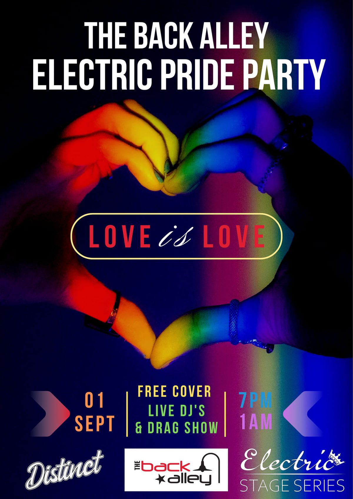 ELECTRIC PRIDE DANCE PARTY & SHOW - THE BACK ALLEY NIGHTCLUB
