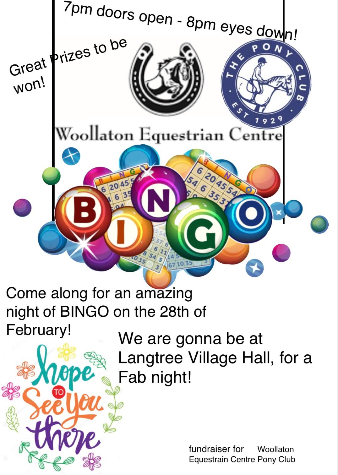 Woollaton pony club bingo 