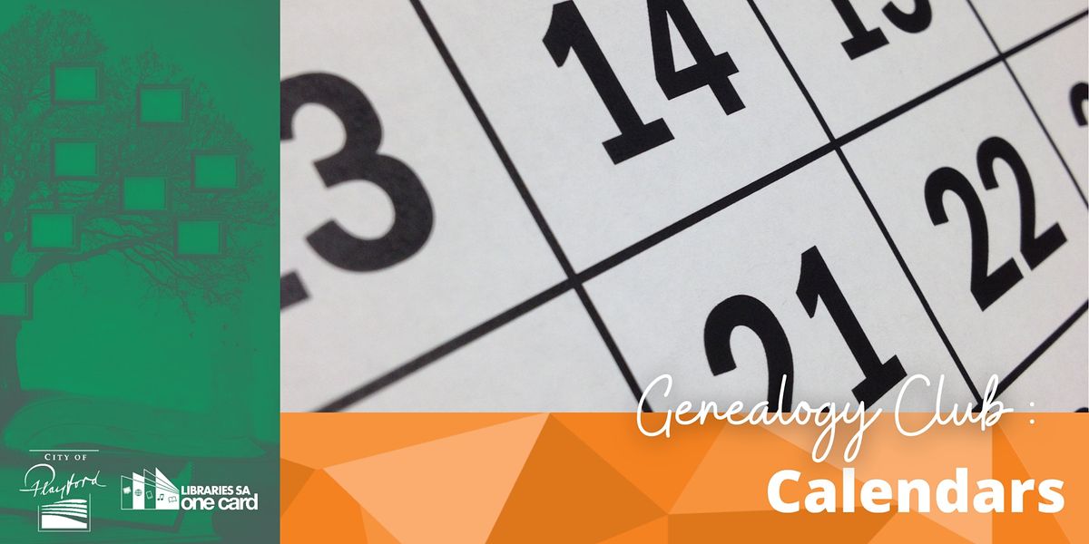 Genealogy Club: Calendars