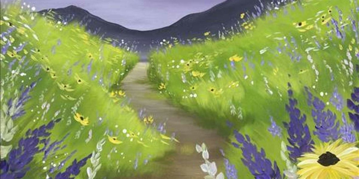 Flower Meadow Path - Paint and Sip by Classpop!\u2122