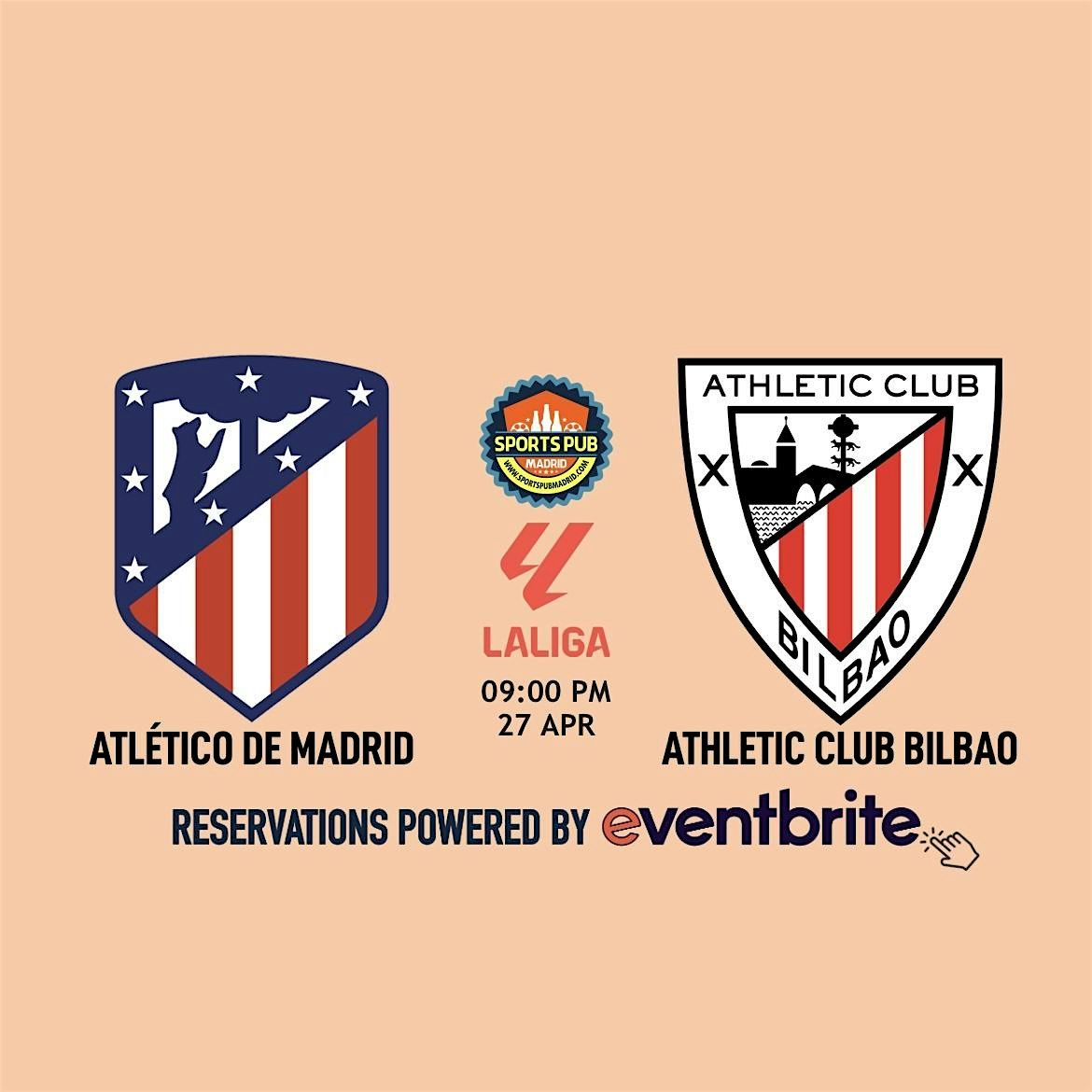Atletico Madrid v Athletic Bilbao | LaLiga - Sports Pub La Latina