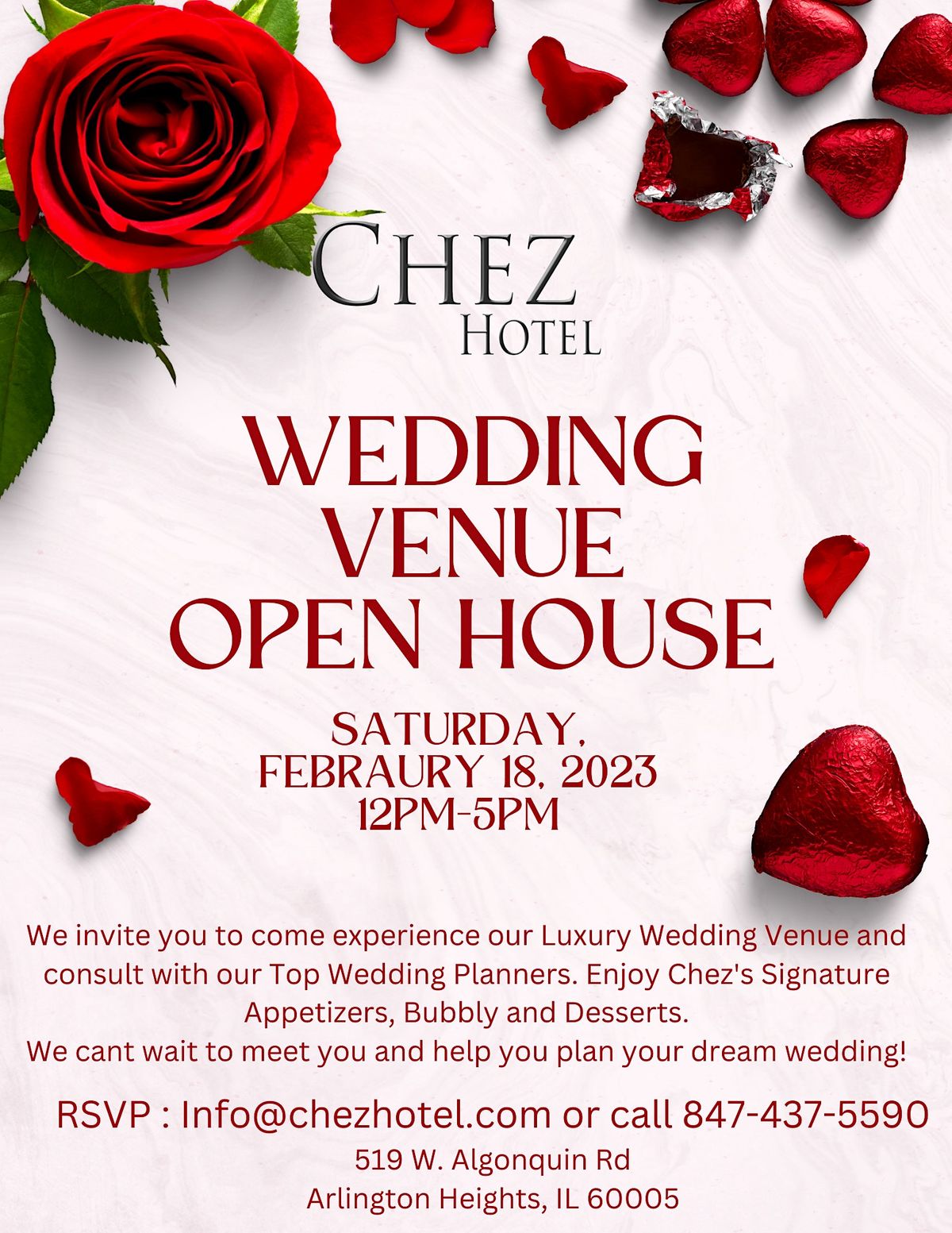 Chez Hotel Wedding Venue Open House