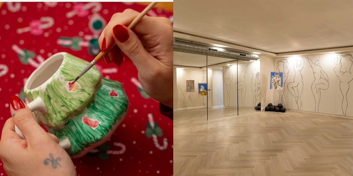 Pilates & Christmas Mug Painting