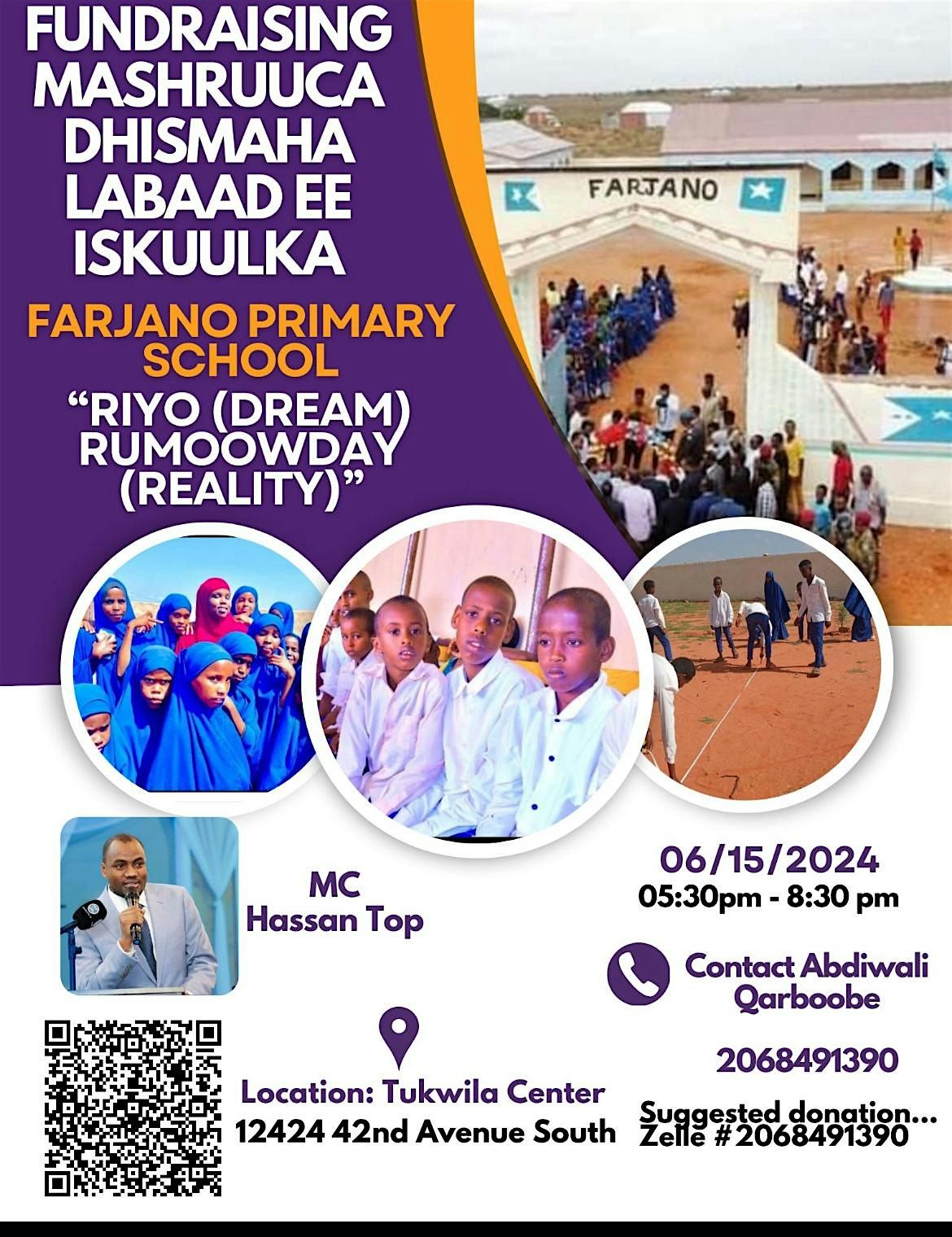 Fundraising for the Second Phase Construction of Farjano School in Somalia