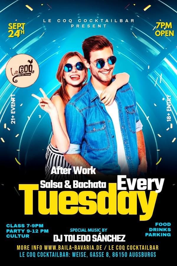 Every Tuesday at the After Work Salsa & Bachata Social Night