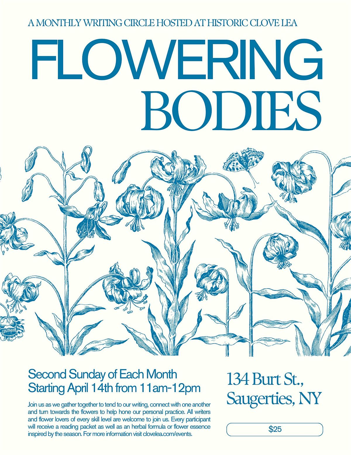 Flowering Bodies: An In Person Writing Circle, May 5th