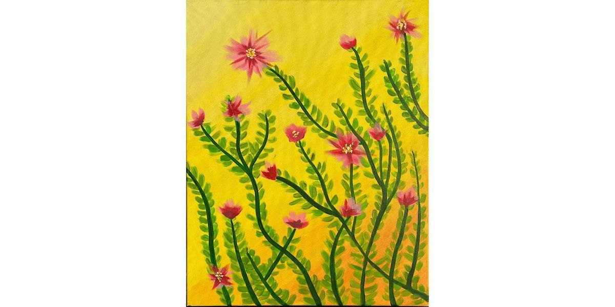 Paint and Sip: These fun Desert Thistles