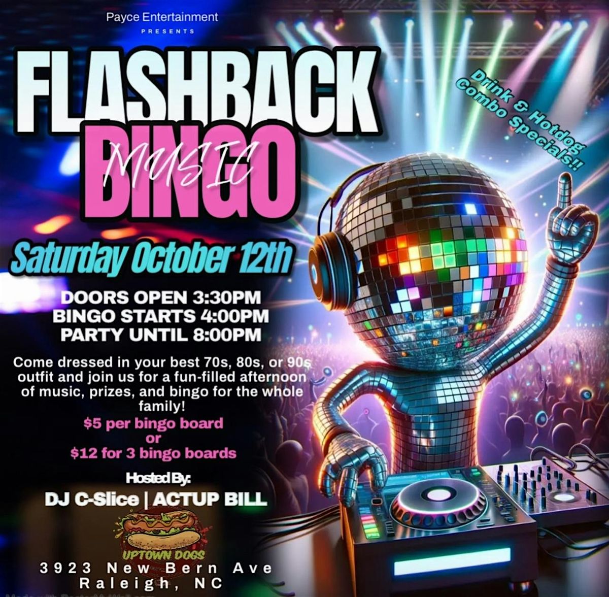 FLASHBACK MUSIC BINGO- A Blast From the Past For All Ages!