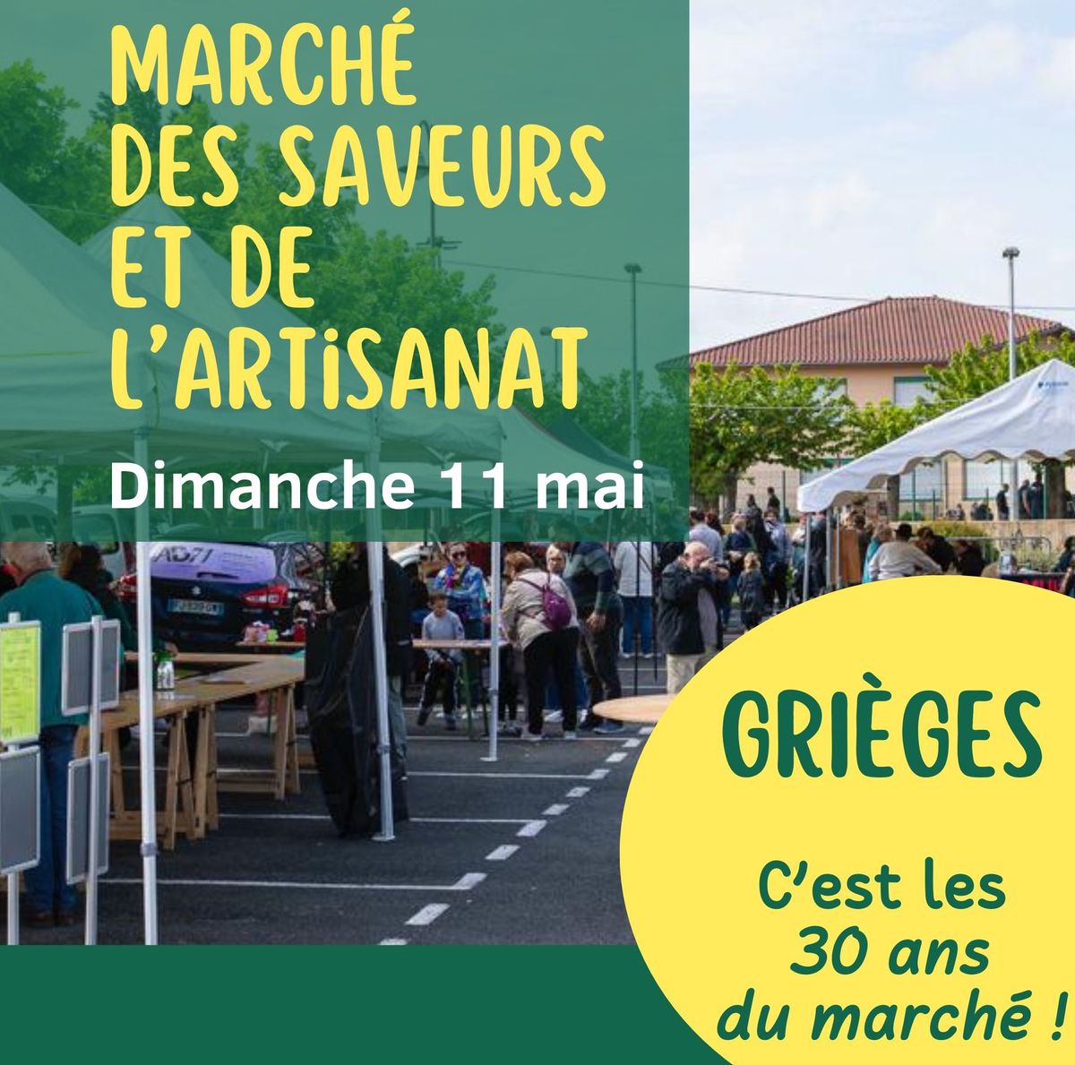 March\u00e9 des saveurs et de l'artisanat de Gri\u00e8ges, les 30 ans !