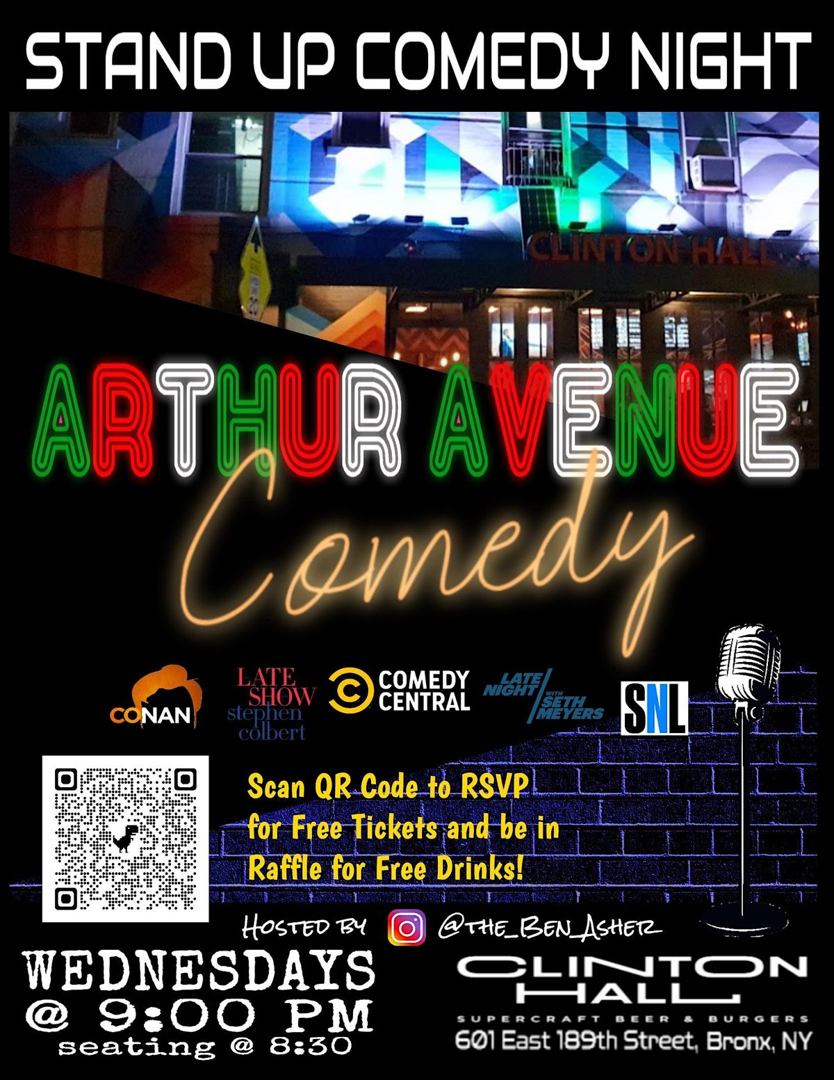 Arthur Avenue Comedy - Fordham Stand-Up Wednesday Nights in The Bronx