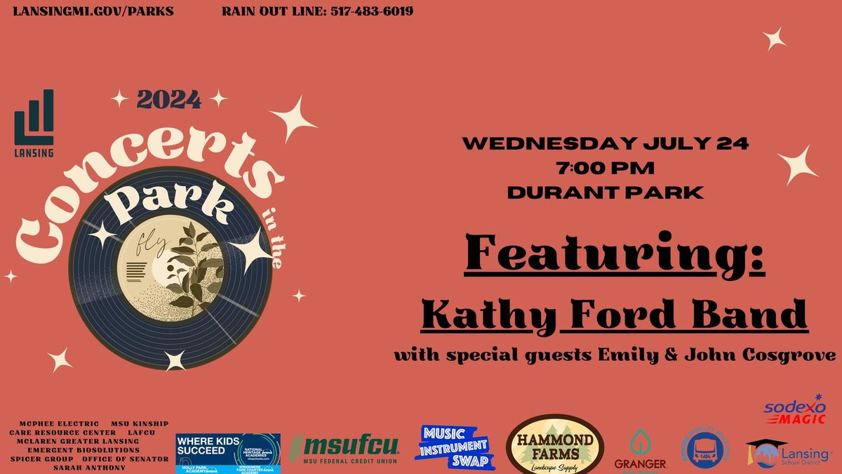 Kathy Ford Band with Emily & John Cosgrove - Concerts in the Park