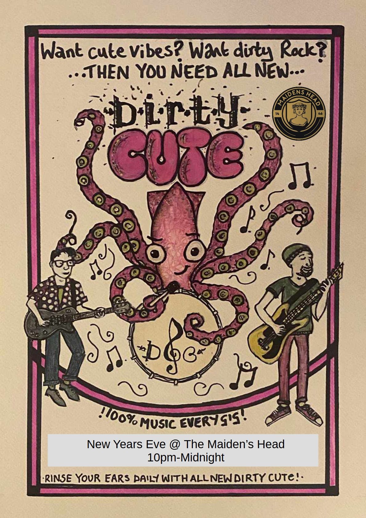 NYE LIVE MUSIC: Dirty Cute @ 10pm-Midnight