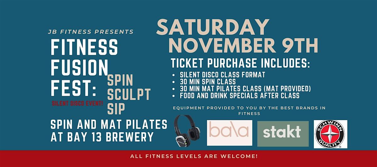 SPECIAL EVENT: SILENT DISCO SPIN SCULPT AND SIP!