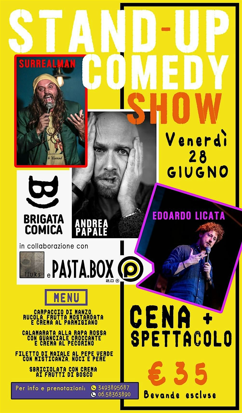 STAND UP COMEDY SHOW @PASTA BOX 2.0