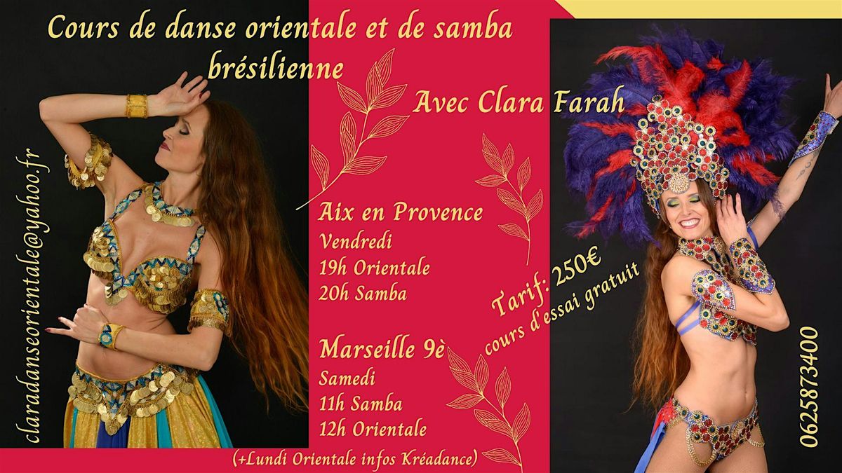 Cours de danse orientale et de danse br\u00e9silienne samba Marseille 9