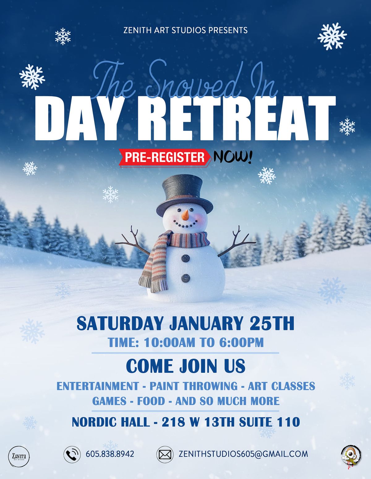 Snowed in Day Retreat (PREREGISTRATION REQUIRED)