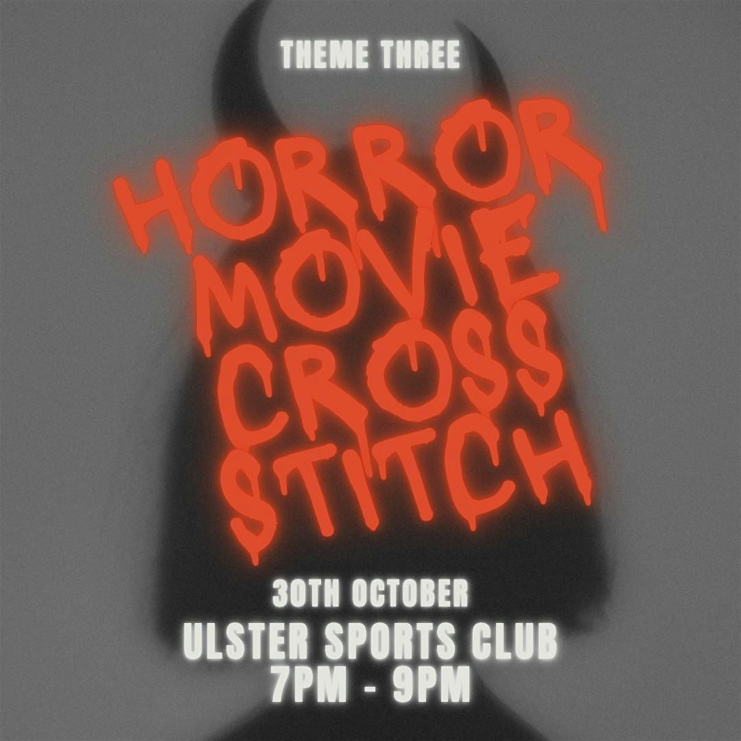 Horror movie cross stitch workshop