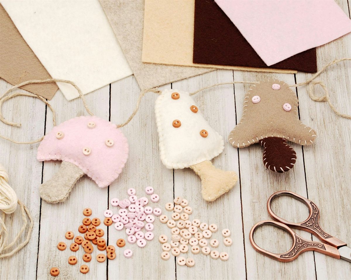 Craft Lake City Workshop: Felt Mushroom Garland (21+)