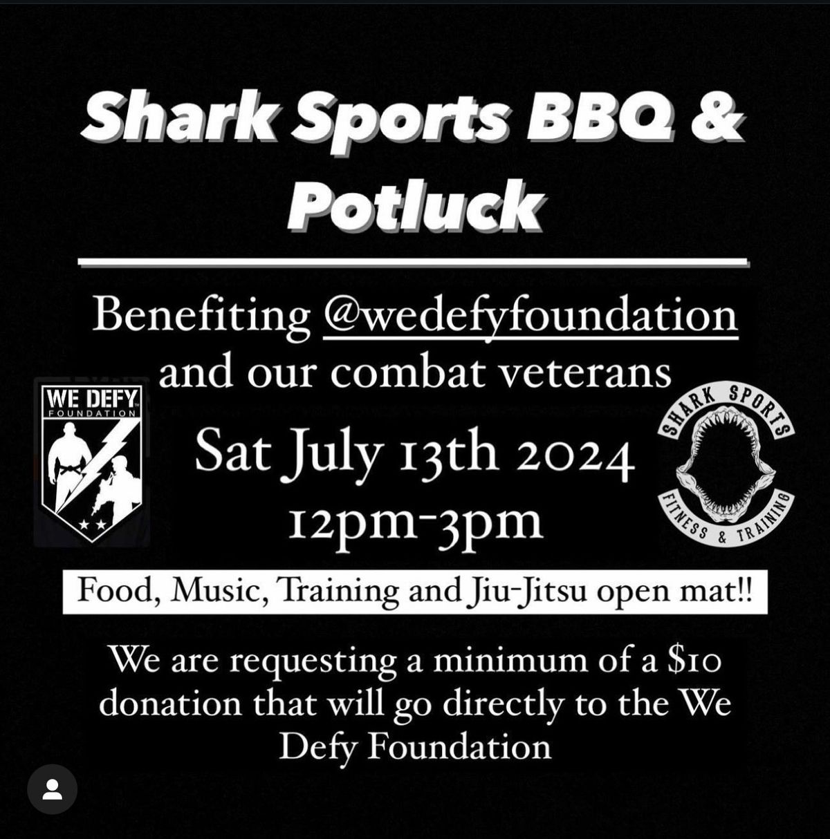 Shark Sports Open Gym and BBQ Potluck