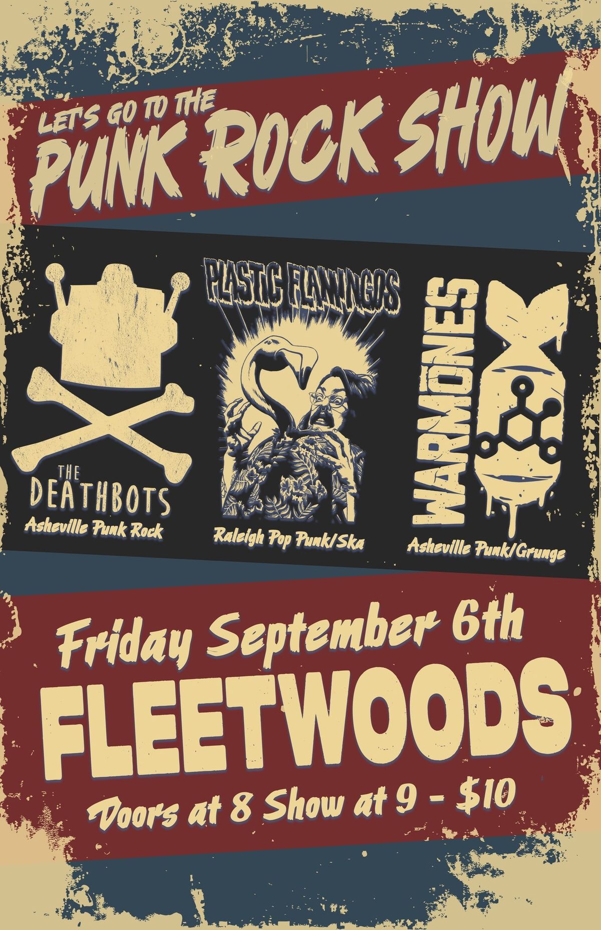 The Deathbots \/\/ Plastic Flamingos \/\/ Warmones @ Fleetwoods\u2019s