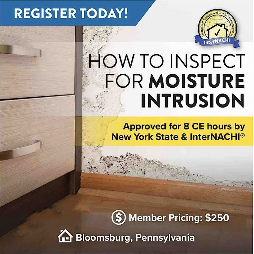 Moisture Intrusion for Home Inspectors (Pennsylvania)