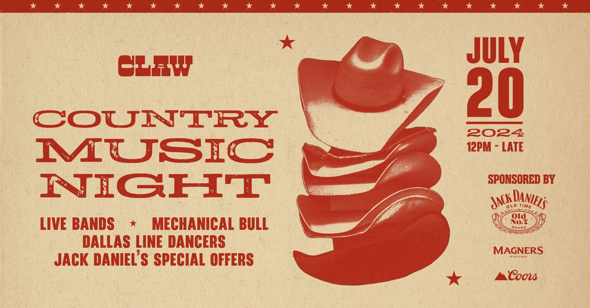 COUNTRY MUSIC NIGHT AT CLAW BBQ BRISBANE